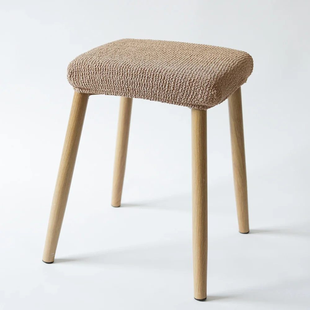 thumbnail image 1 of JHWarmo - Funda para taburete cuadrado de algodón elástico para el hogar, funda protectora para taburete cuadrado para sala de estar, funda protectora contra el polvo para silla de madera, 1 of 5