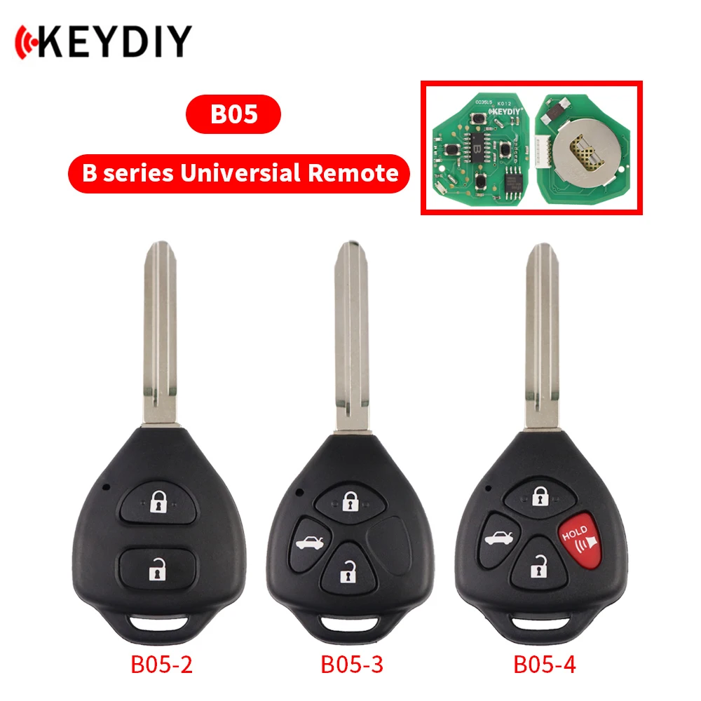 KEYDIY 5PCS/LOT KD900 KD-X2 KD MINI Key Programmer B Series Remote Control B05 For Toyota Universial Car Key B05-2 B05-3 B05-4