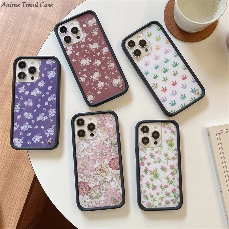 Wildflower 3D Metal Logo Floral Phone Case - Rose Inflorescence Cover