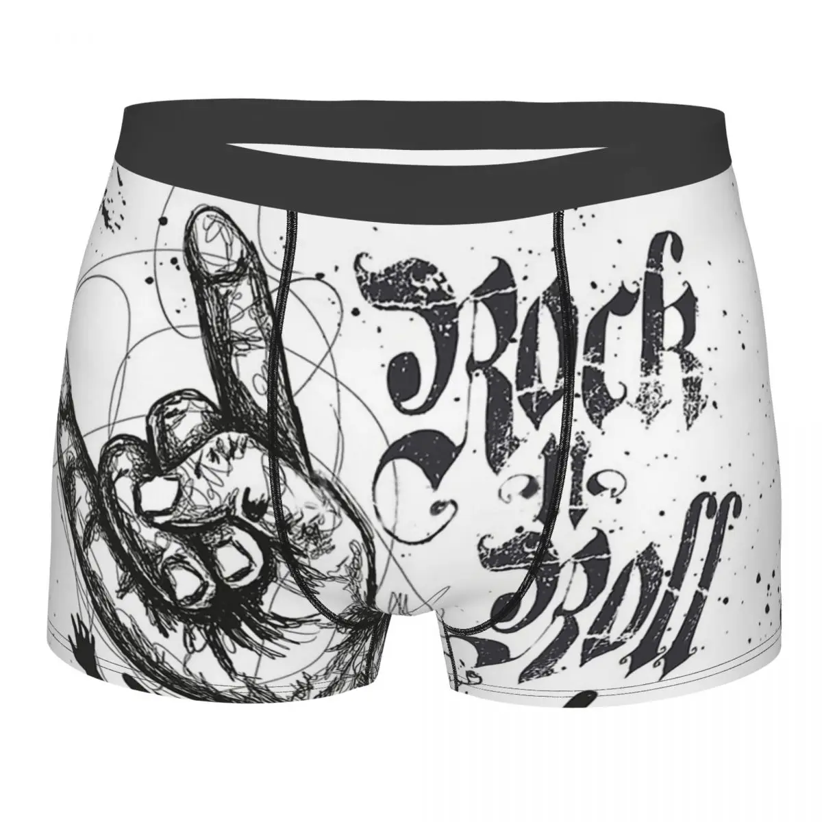 

Rock Roll Underpants Homme Panties Man Underwear Sexy Shorts Boxer Briefs