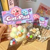 White Cream Cat Claw Series Squishy Fidget Toy Slow Rebound Stress Relief Toy Pinch Decompression Cat Paw Soft Squeeze Toy 4