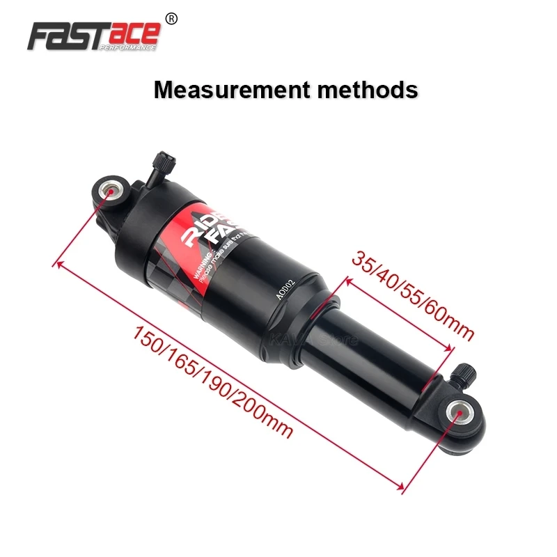 Ultra-light Mtb Shock Dual Air Suspension 150 165 190 200mm