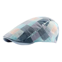 Womens Mens Teens Beret Flat Newsboy Hat Adjustable Irish Cabbie Gatsby Cap Breathable Driving Hunting Hat 2