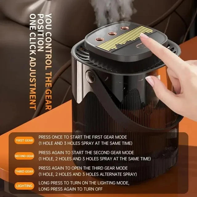 Intelligent Spray Humidifier Household Air Humidifier With 3 Spray Ports Large Capacity Small Aroma Diffuser Mute Air Humidifier 2