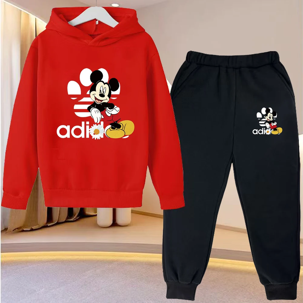 Ensemble Survêtement Enfant Mickey Mouse Rouge et Noir