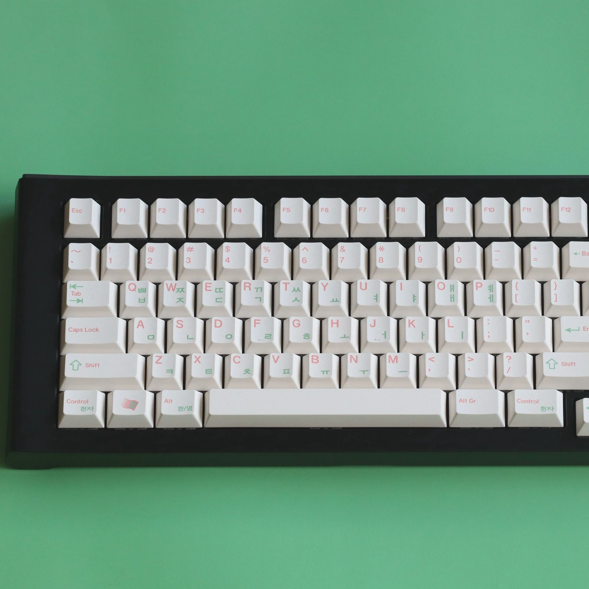 Teclado Coreano Rosa Verde Pbt Sublimação de Corante Perfil Cereja Keycap Lightproof For mx Switch Teclado Mecânico Conjunto - Imagem 4