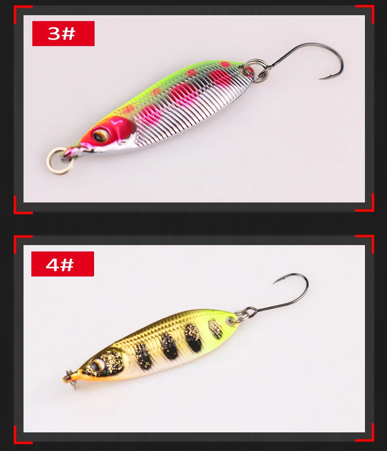 Sinkender Löffel-Angelköder, 2 g, 3,5 g, 5 g, Forellenköder, kleiner Metallköder, rollende Löffel für Pesca-Stream-Köder, Forelle, Barsch, Hecht, Lachs – Detail 7