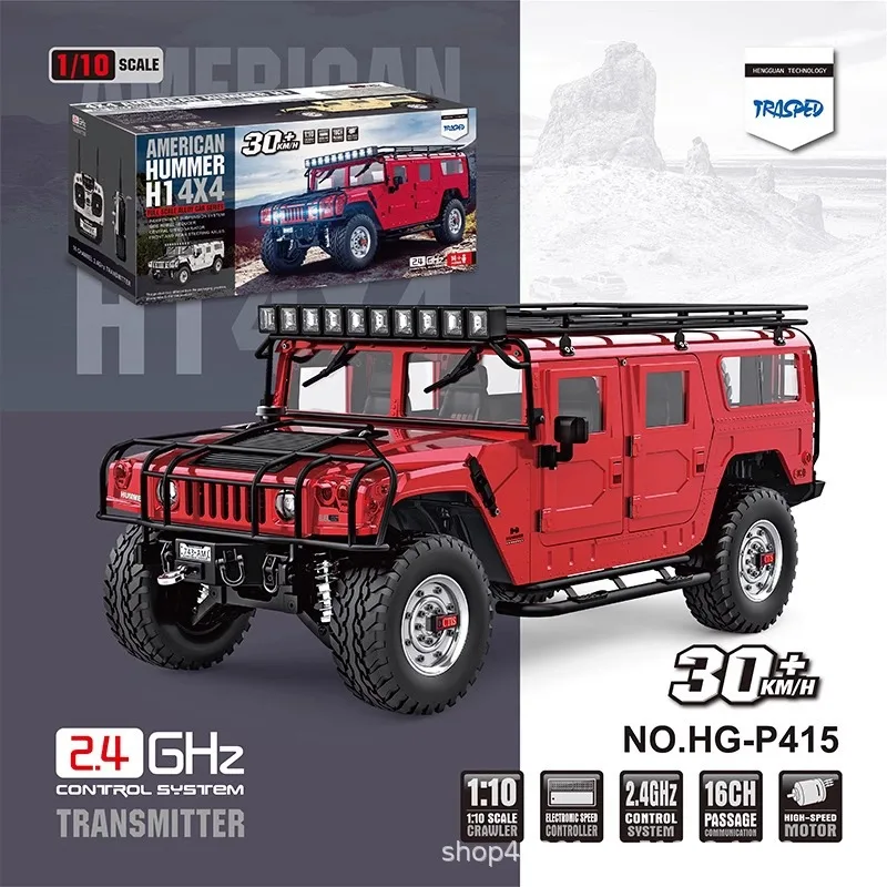 Hengguan P415 1/10 RC Remote Control Car Civilian Version Simulation Hummer Four-Wheel Drive Off-Road Climbing Car Model Toy Gif 2