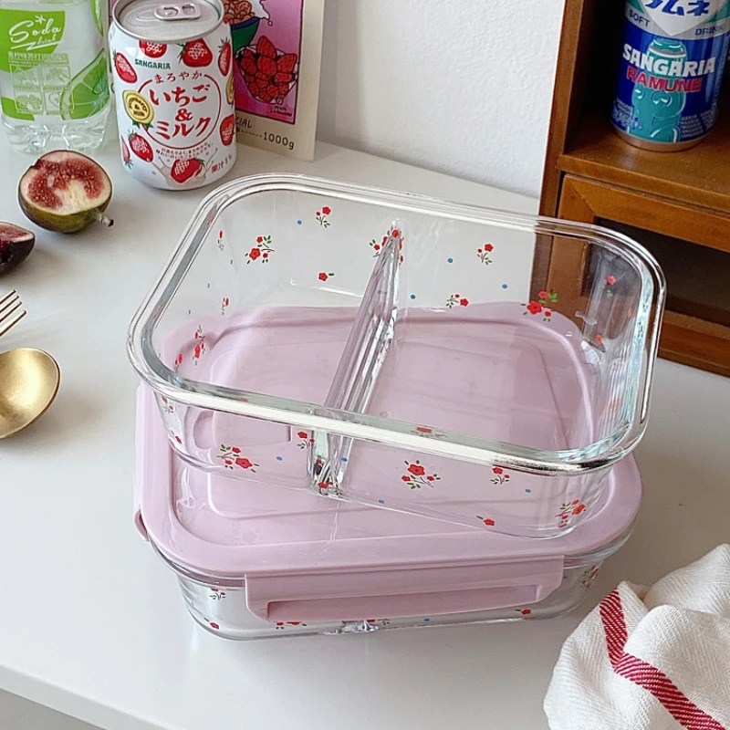 Glass Lunch Box with Rice Lunch Box, Microwave Oven, Heatable Special Soup  Bowl, Sealed and Fresh Fruit Box with Lid - AliExpress