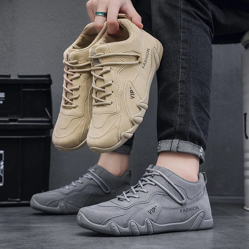 Sport Shoes Men Breathable Anti-slip Work Outdoor Hiking Skateboarding