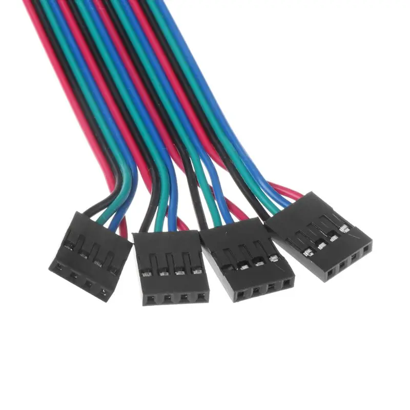 4pin Stepper Motor Cables XH2.54 Terminal Wire For 3D Printer NEMA 17 Stepper Motor 4pcs 100cm