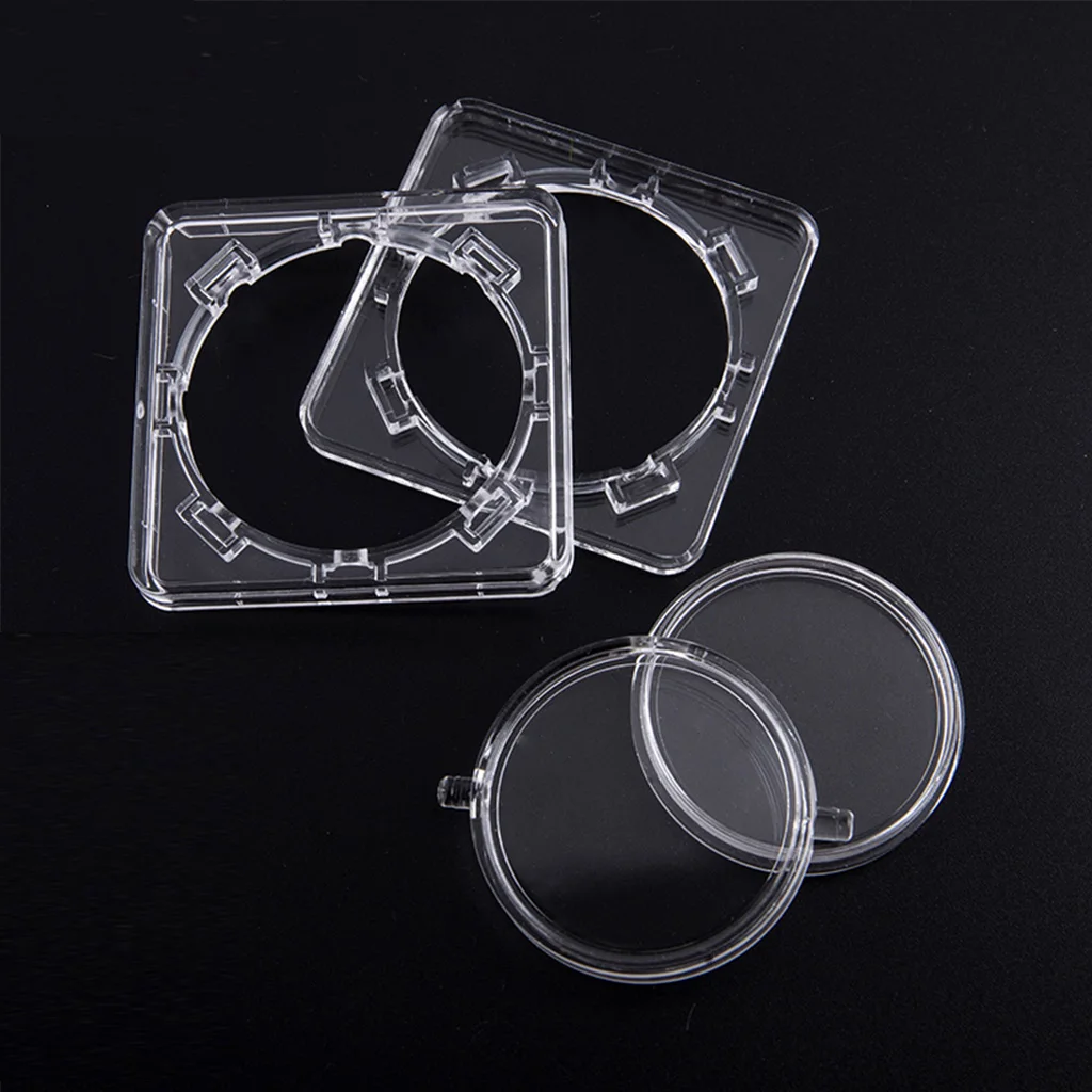 5개입 회전식 40mm 동전 디스플레이 홀더 동전 캡슐 케이스 스탠드 포함 챌린지 밀리터리 동전 정리용품