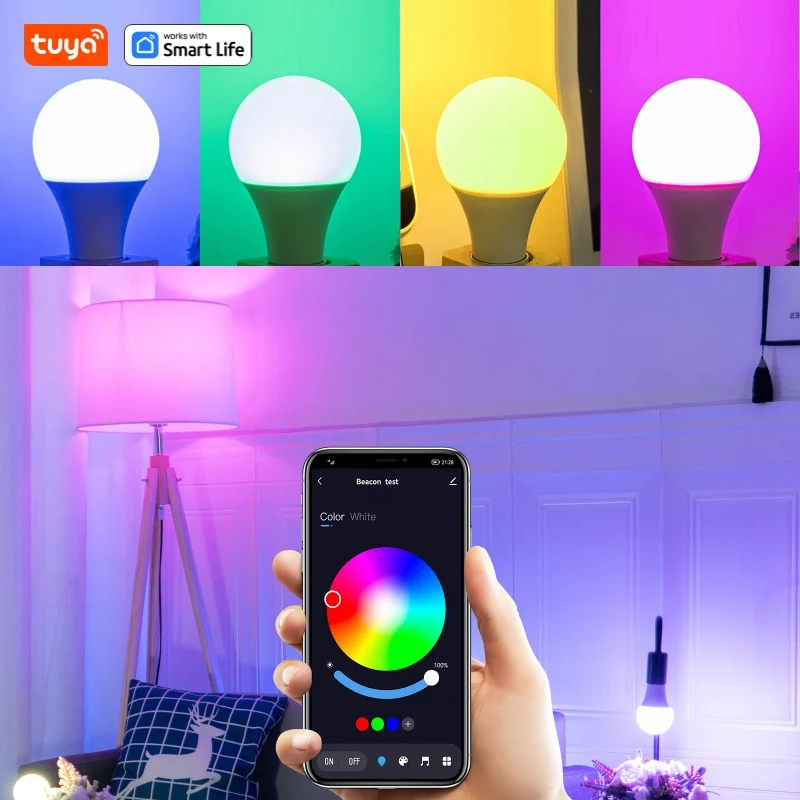 Tuya Smart LED Light Bulb, EU LED Light Bulb,Short Range Wireless Connect Smart Bulb, Works with Tuya Smart&Smart LifeAPP smart bulb