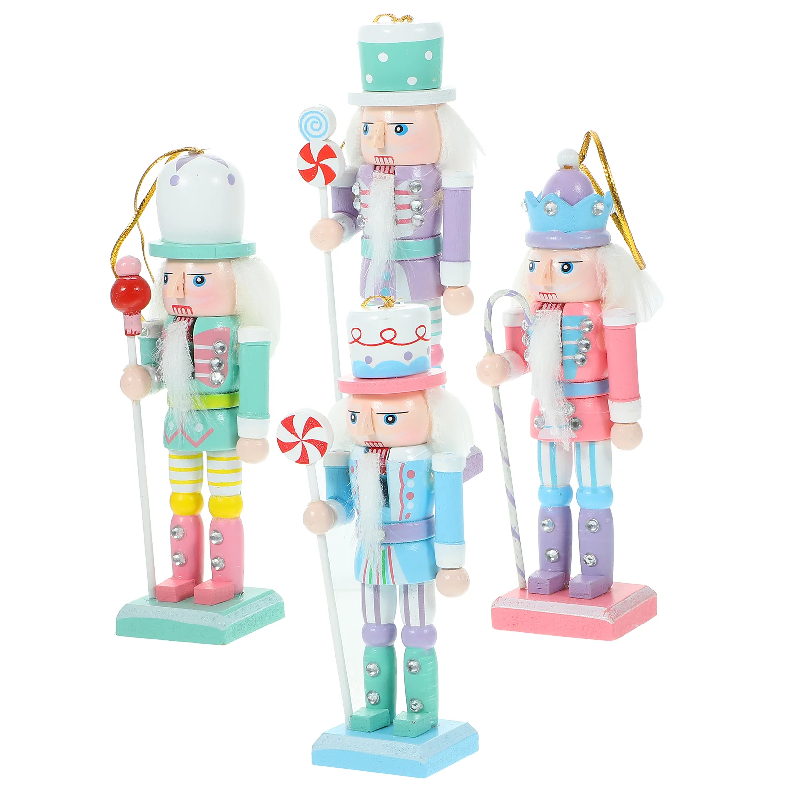 

Christmas Nutcracker Decorations Desktop Nutcracker Xmas Table Ornament Household Hanging Wood Nutcrackers Craft