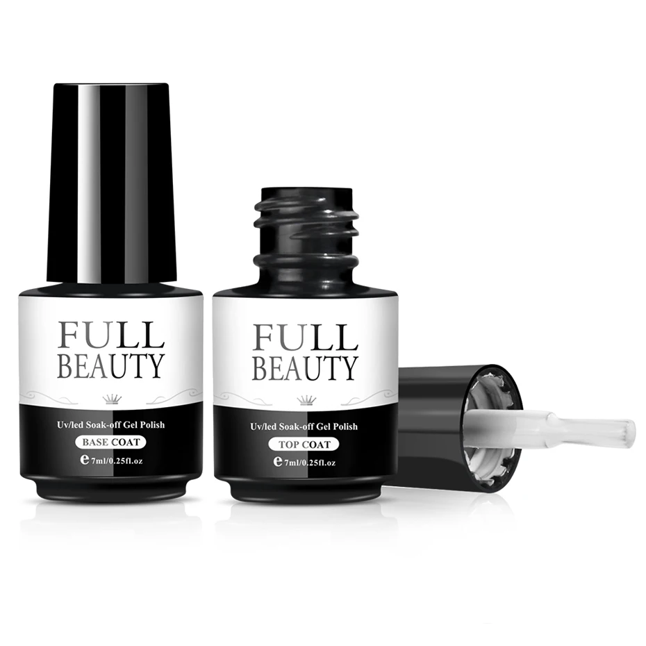 Base and Top Coat For Nails Gel Polish Transparent Fingernail Varnish Semi-permanent Lacquer Nail Art Primer Tools 7ml nail art tools,nail polish