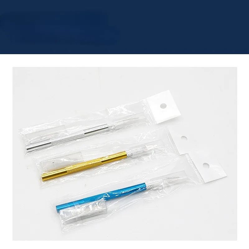 Interdental Brush Interdental Silicone Brushes Dental Scalpel Blades Handle Dermaplaning Dental DIY Cutting Repair Lab Animal Surgical Knife