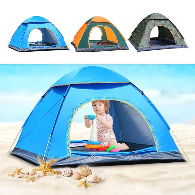 

Automatic Open Tents for Camping UPF 50+ UV Protection Waterproof Instant Tent Portable Double Zipper Tents for Travel Beach