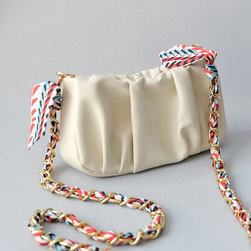 Neue Modische Frühlings-Handtaschenaccessoires: Abnehmbare Lange Ketten, Blumenmuster-Seidenriemen für Damen, DIY-Ketten-Taschengriffe – Detail 16