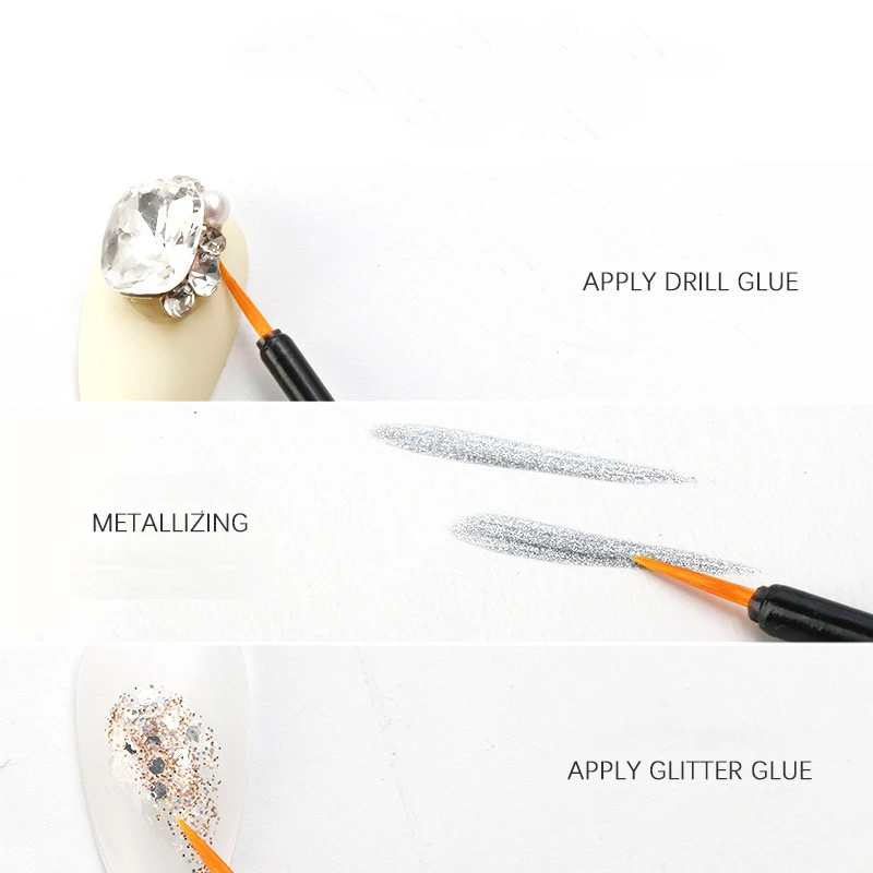 50pcs Disposable Nail Brush Nail Art Liner Brushes Gel Brush Gel Polish Painting Drawing Art Pen