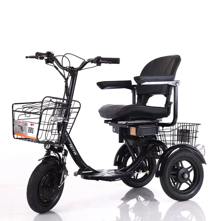 peu stock portable handicap 12 inch electric disabled 3 wheel scooter electric adult for the elderly