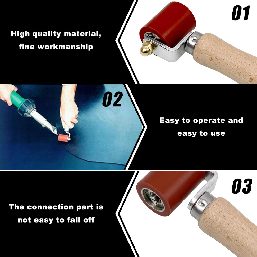 40mm Silicone Handwheel, Silicone + Brass Double-ended Seam Roller, 6mm Brass Pressure Wheel, PVC Seam Welding Tool/Welding Tool 6