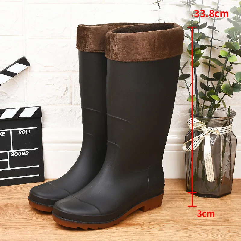 New Men Outdoor Kneehigh Rain Boots Men's Working Rain Boots Antislip