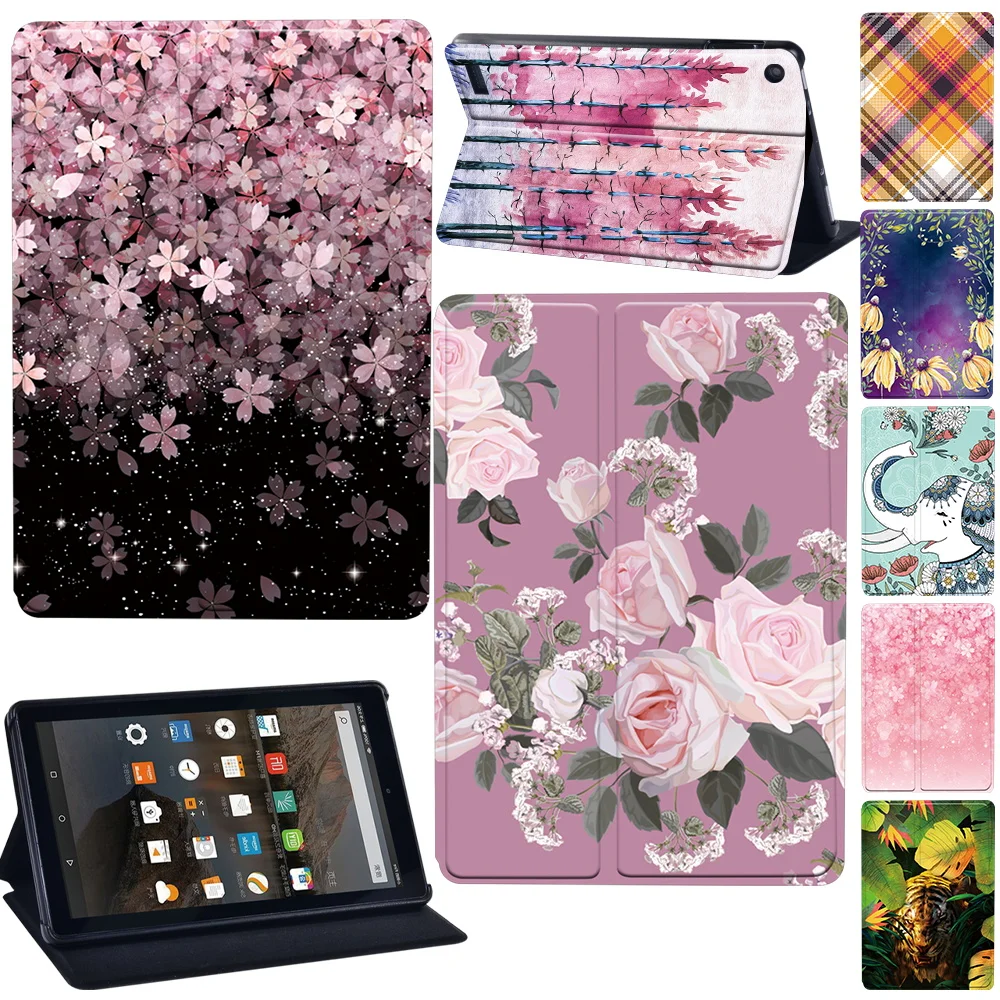 Custodia Per Tablet Per Fire 7 (5Th 7Th 9Th) /Fire Hd 8 Hd 8 Plus/Fire Hd 10/10 Plus 11Th Gen 2021 Nuova Custodia Protettiva In Pelle Per Tablet