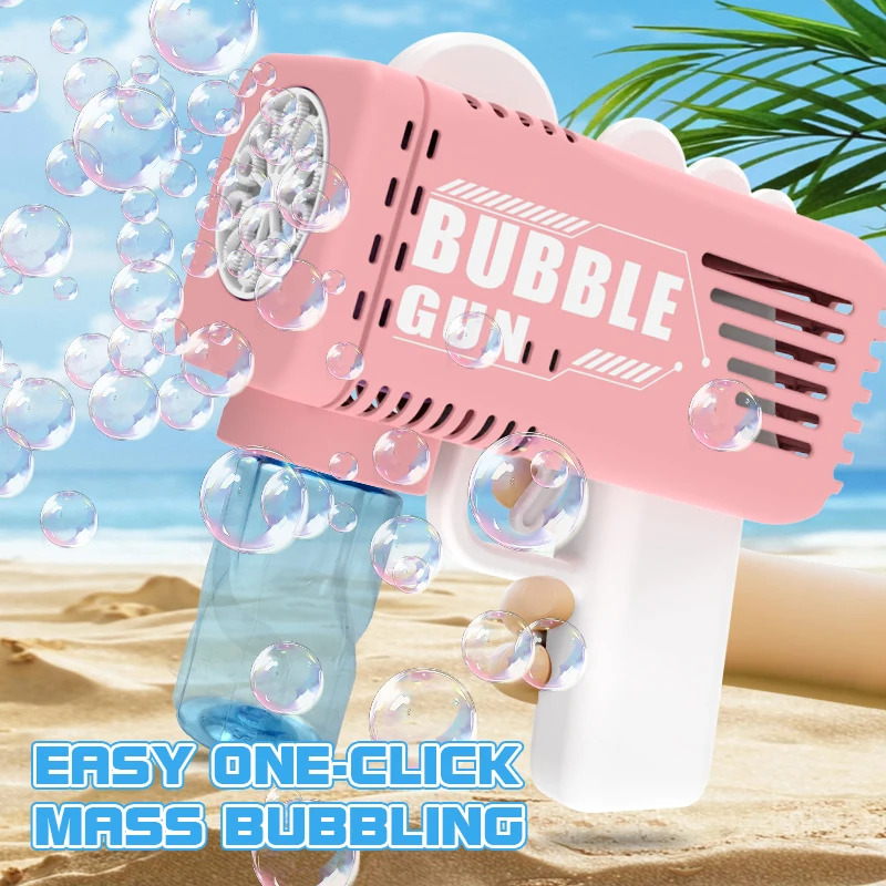 Children's Bubble Toy Dinosaur Bubble Gun Fully Automatic Bubble Toy Parent Child Interactive Game without Battery Bubble Water