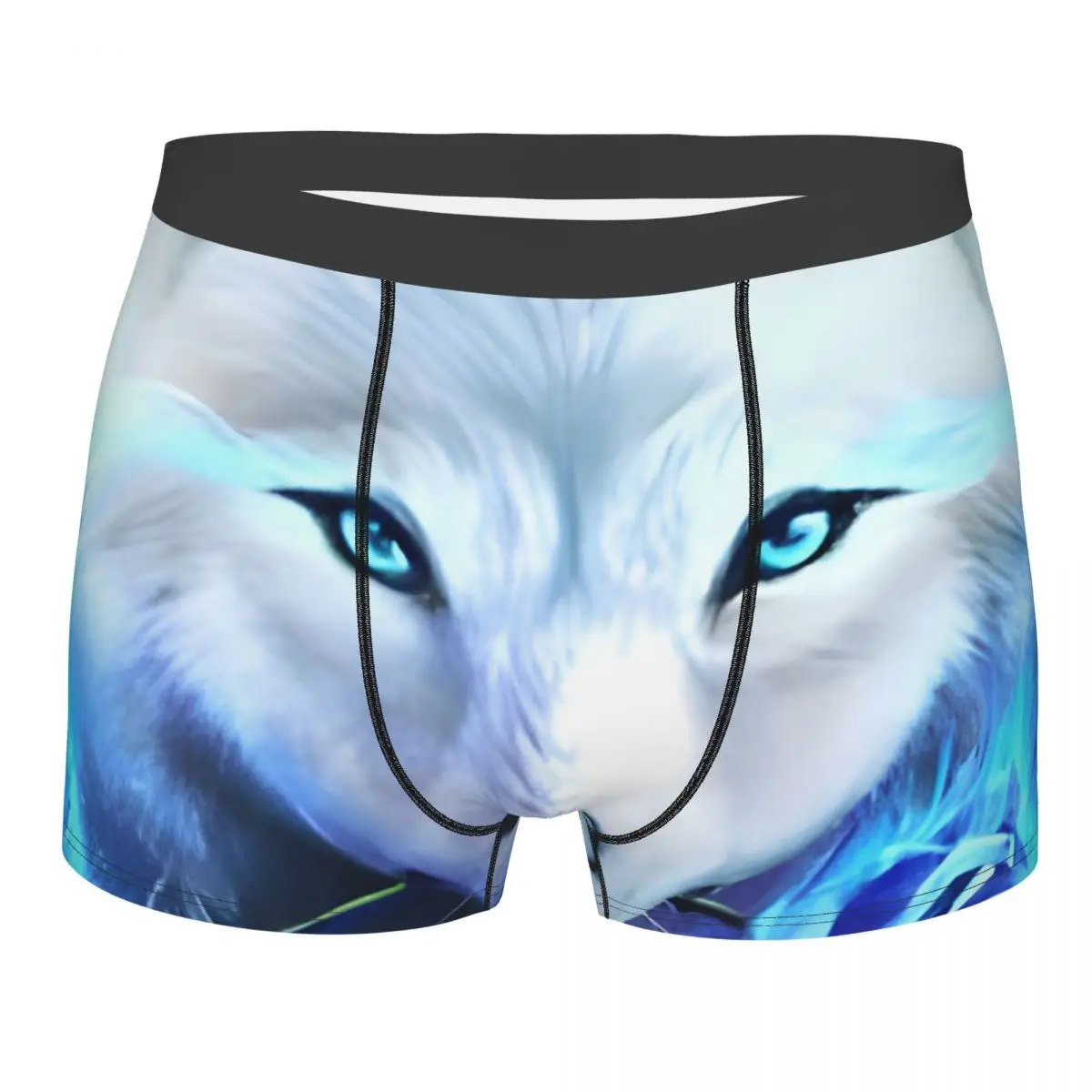 White Rose Wolves Men Boxer Slip Intimo Space Galaxy Wolf Regali Di Compleanno Altamente Traspiranti