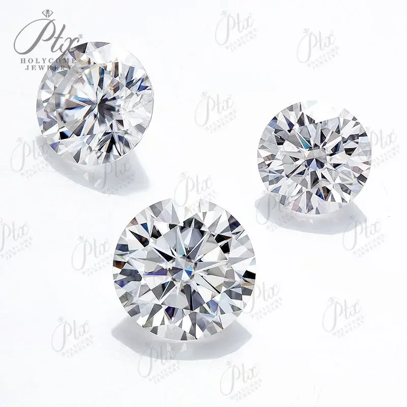 느슨한 라운드 컷 Moissanite 스톤 D 컬러 VVS1 DIY 쥬얼리 목걸이 귀걸이 반지 주요 재료 다이아몬드 테스터 GRA 인증서