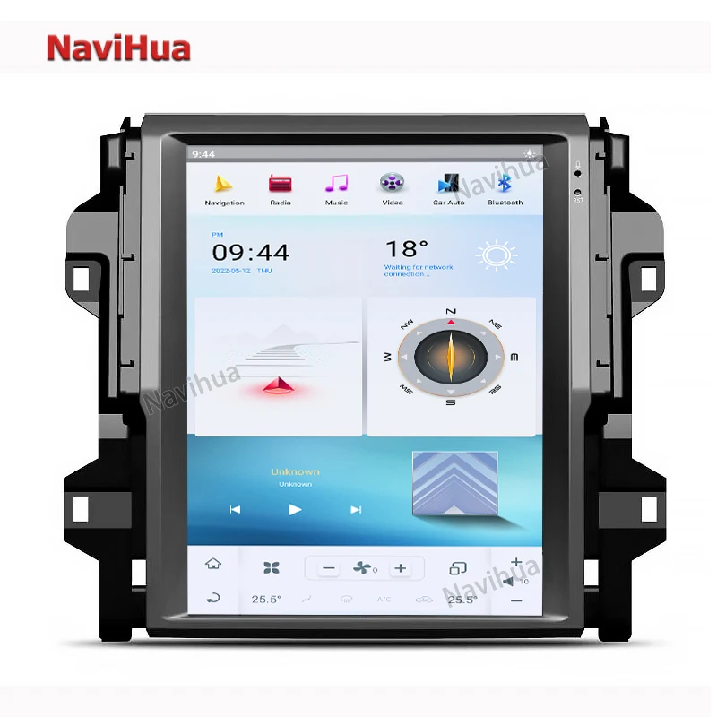 

12,1 "Android 9 автомобильный радиоприемник, автомобильный DVD-плеер, навигация, GPS-радио для TOYOTA в стиле Tesla для Fortuner HILUX Revo 2016