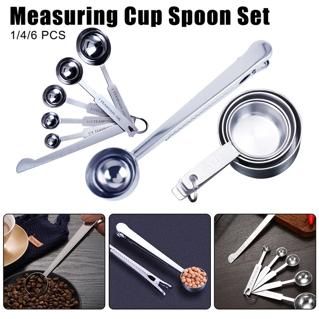 6/10 Piece Measuring Cups Kitchen Measuring Spoons Set Stainless Steel Measuring  Cup Spoon For Baking Cooking Measuring Tools - Measuring Tools - AliExpress