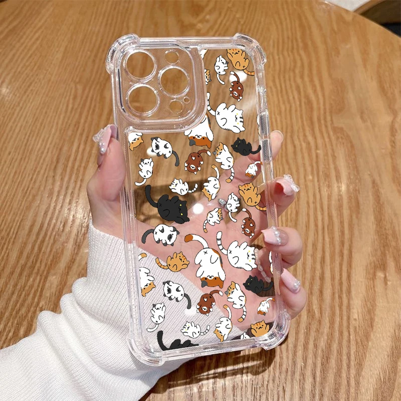 Cartoon Animals Transparent Phone Case Cover