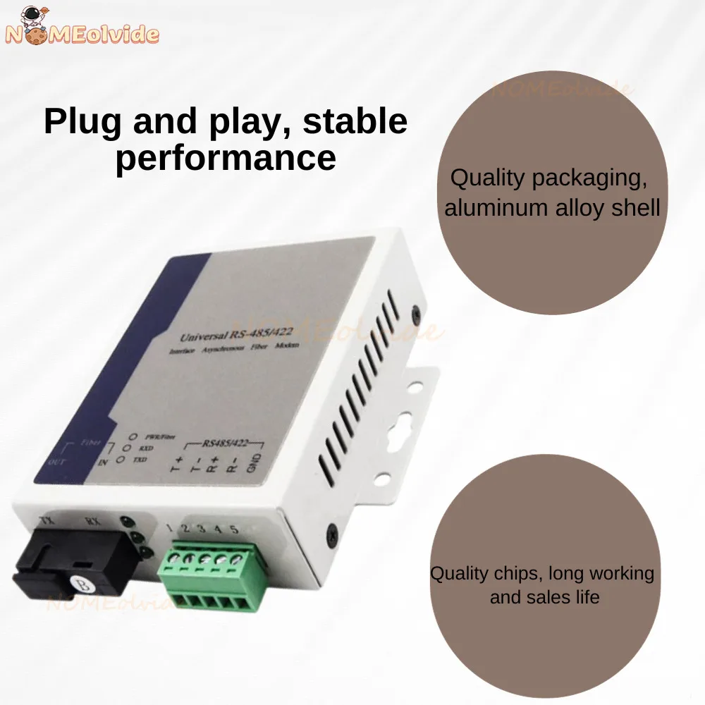 SC Bidirectional 485 Data Optical Fiber Media Converter Fiber Transceiver X1 Route RS485 Optic Transceiver 1 pair