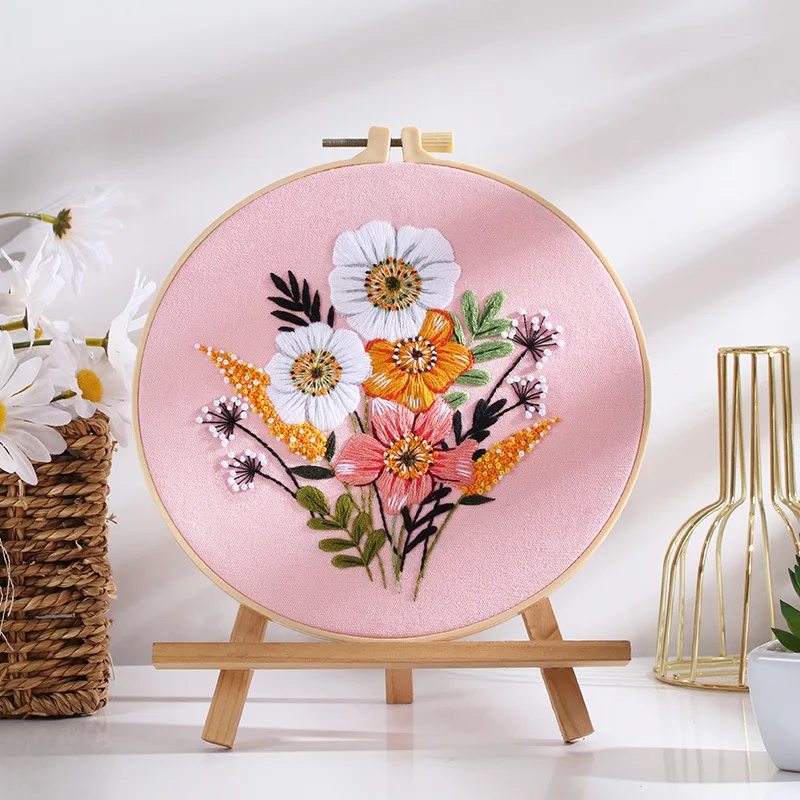花と蝶の刺繍キット,日曜大工の装飾,クロスステッチ,刺materials