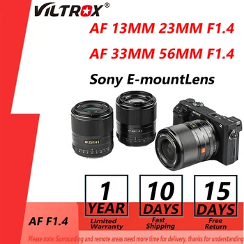 Viltrox 소니 E 자동 초점 초광각 렌즈, 소니 E 마운트 A6400 A7III a7R 카메라 렌즈용 APS-C 렌즈, 13mm, 23mm, 33mm, 56mm, F1.4
