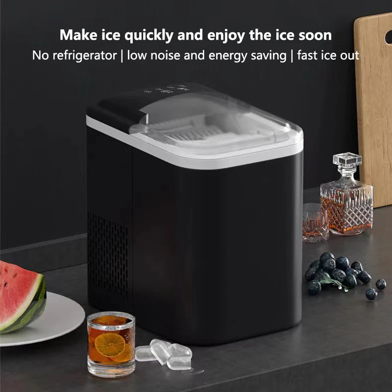Ice Maker,Portable Ice Maker Machine With Carry Handle,Self-Cleaning Makers Bags and Scoop Basket for Home Bar
