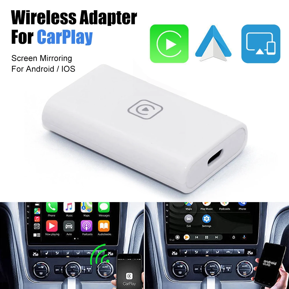 

Wireless Carplay Dongle Wired to Wireless Carplay Adapter Kits Android Auto 4 In 1 USB CarPlay Dongle Adapters Car Electronics