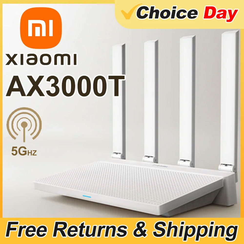 2024 NEW Original Xiaomi AX3000T Router 2.4GHz 5GHz 1.3GHz CPU 2X2 160MHz WAN LAN LED NFC Connection for Home Office Games Mi
