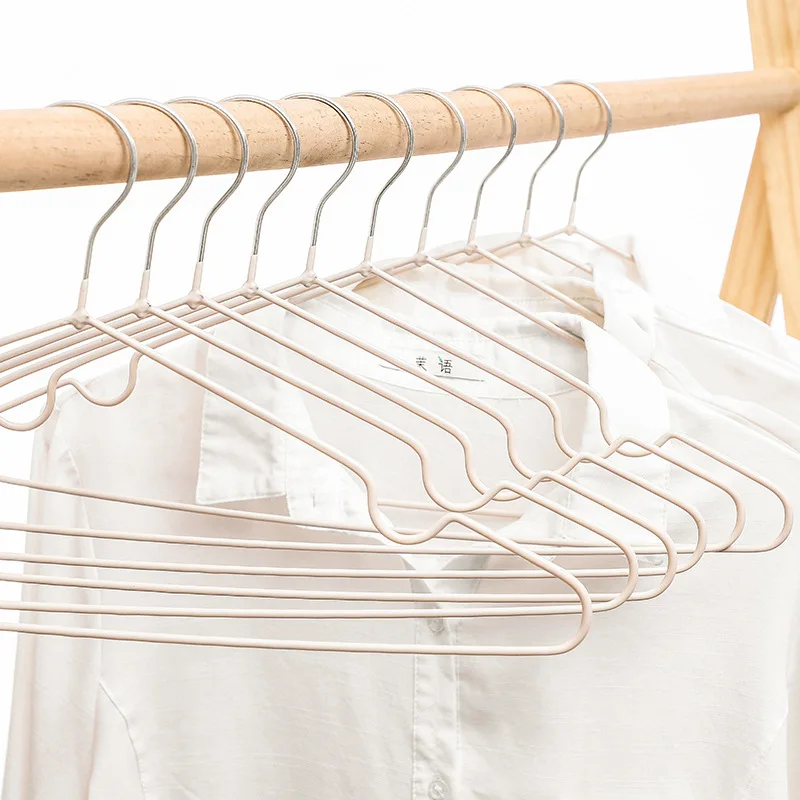 

Indoor Stainless Steel Clothes Hanger for Adult, Anti-Slip, Traceless, Plastic, Dipping, Drying, Household Drying, Hanger
