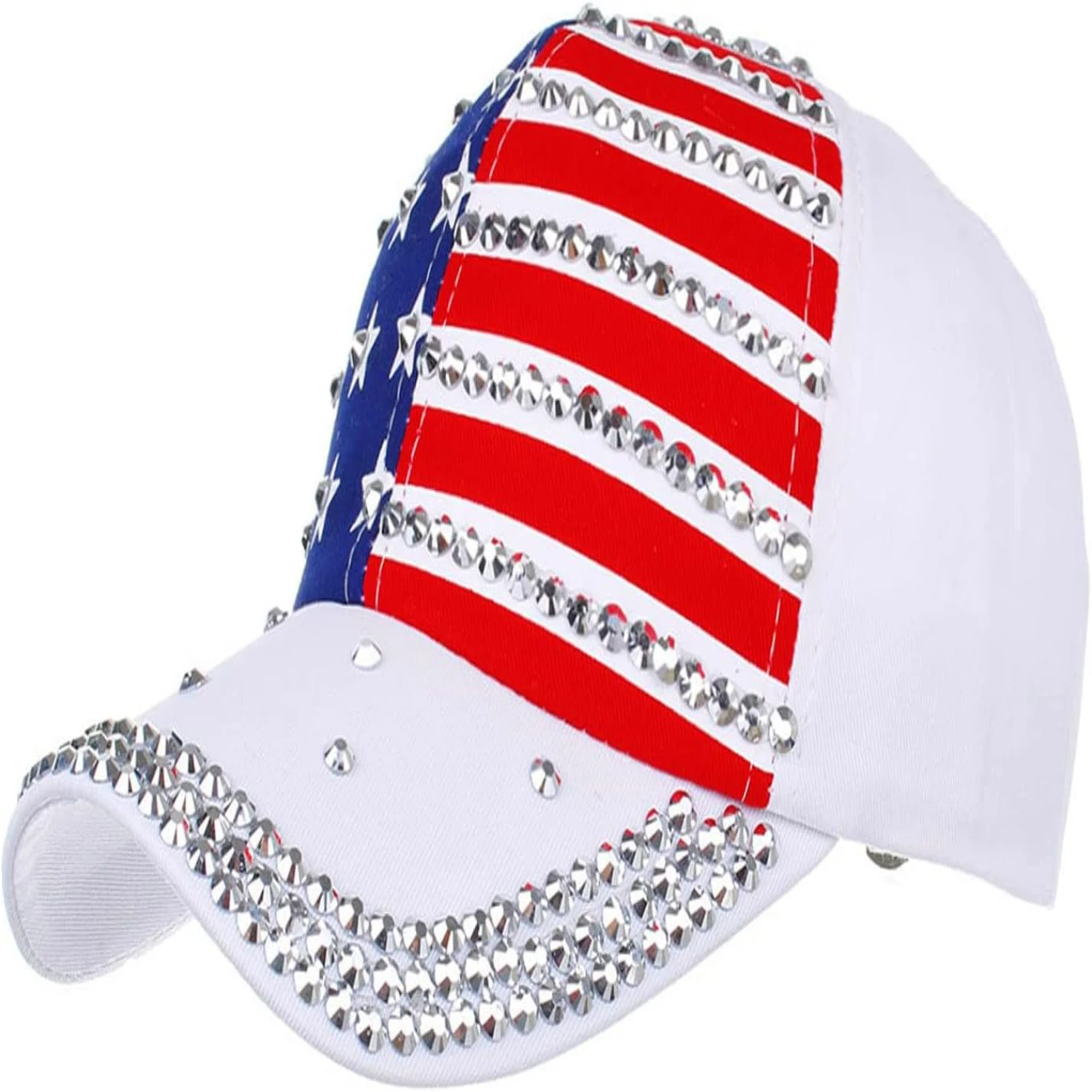 Sequined American Flag Top Hat-A stunning, patriotic accessory to complete your party outfit. Stand out from the crowd with th