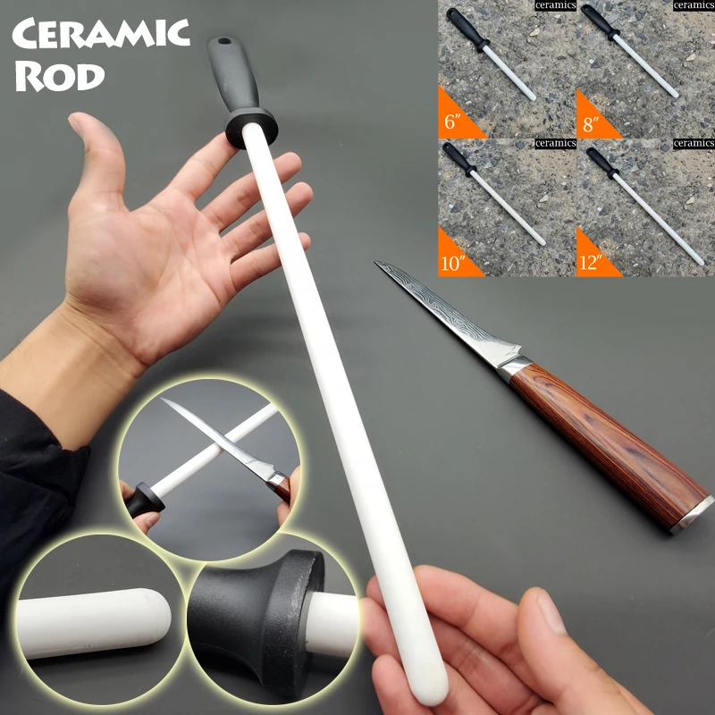 Ceramic Sharpening Rod Bar Knife Sharpener Stick ABS Handle Suitable