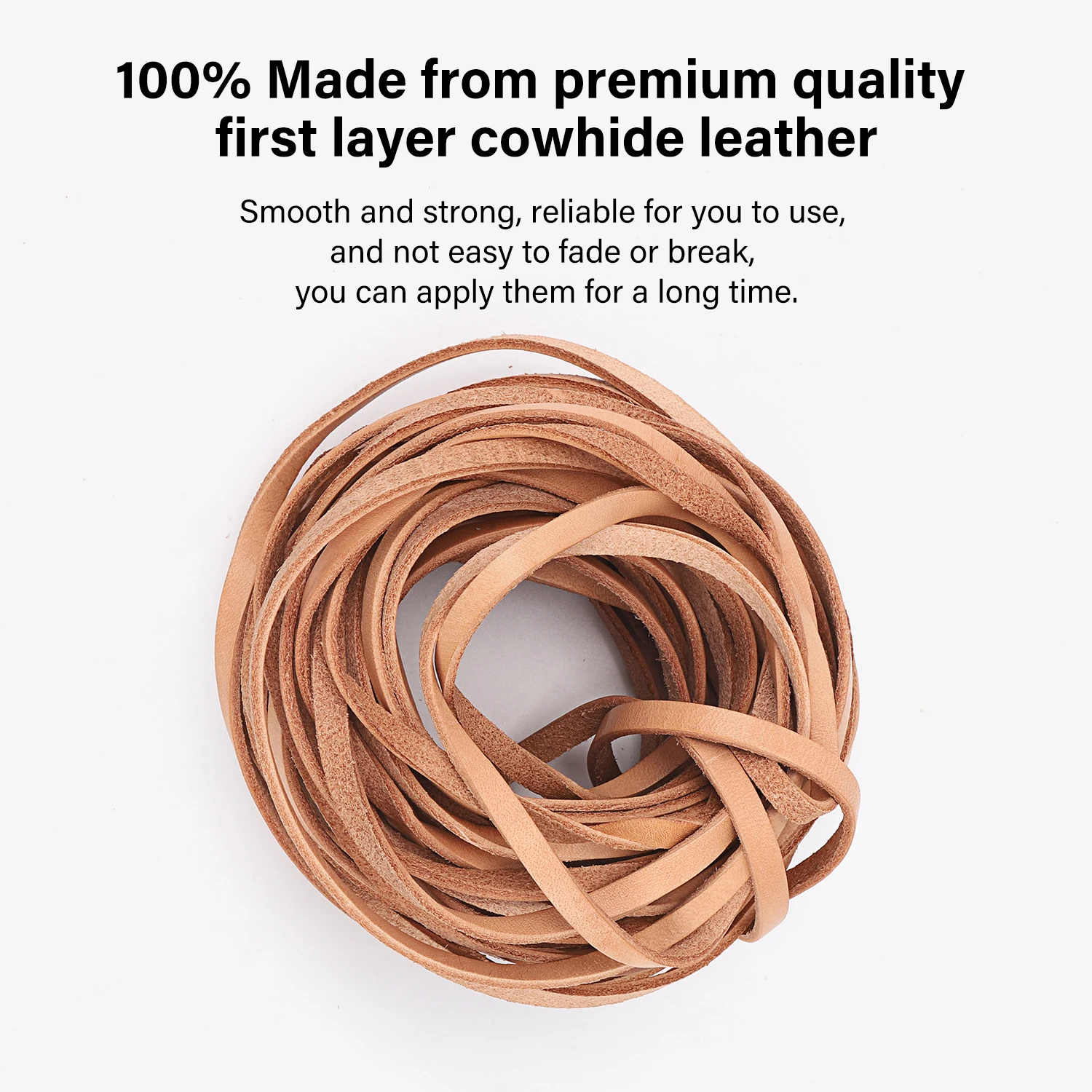 WUTA 100%  가죽 코드 플랫 천연 베지터블 태닝 가죽 로프 2/3/5mm 레이스 스트링 팔찌 쥬얼리 엮은 로프 목걸이 DIY
