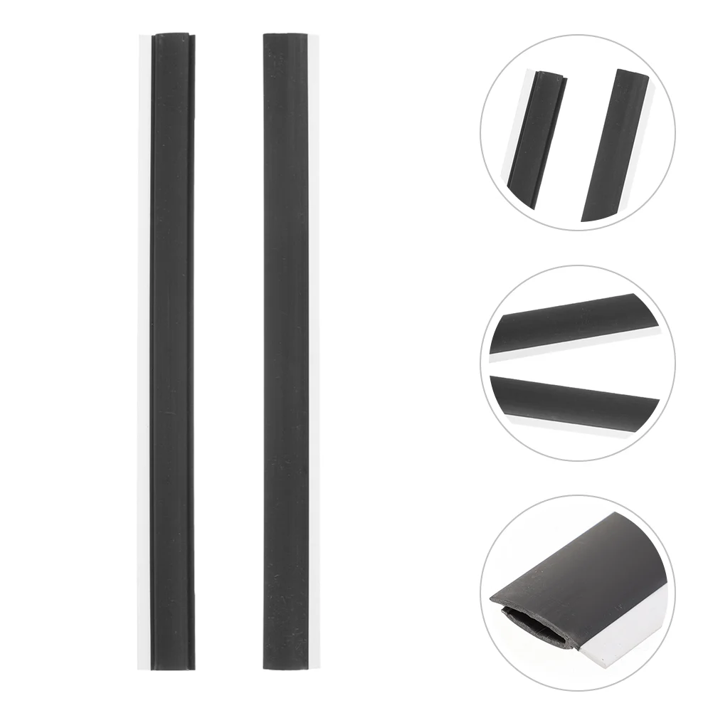 

2 Pcs Dustpan Rubber Strips Plastic for Edge Parts Pimp Replacement Accessories