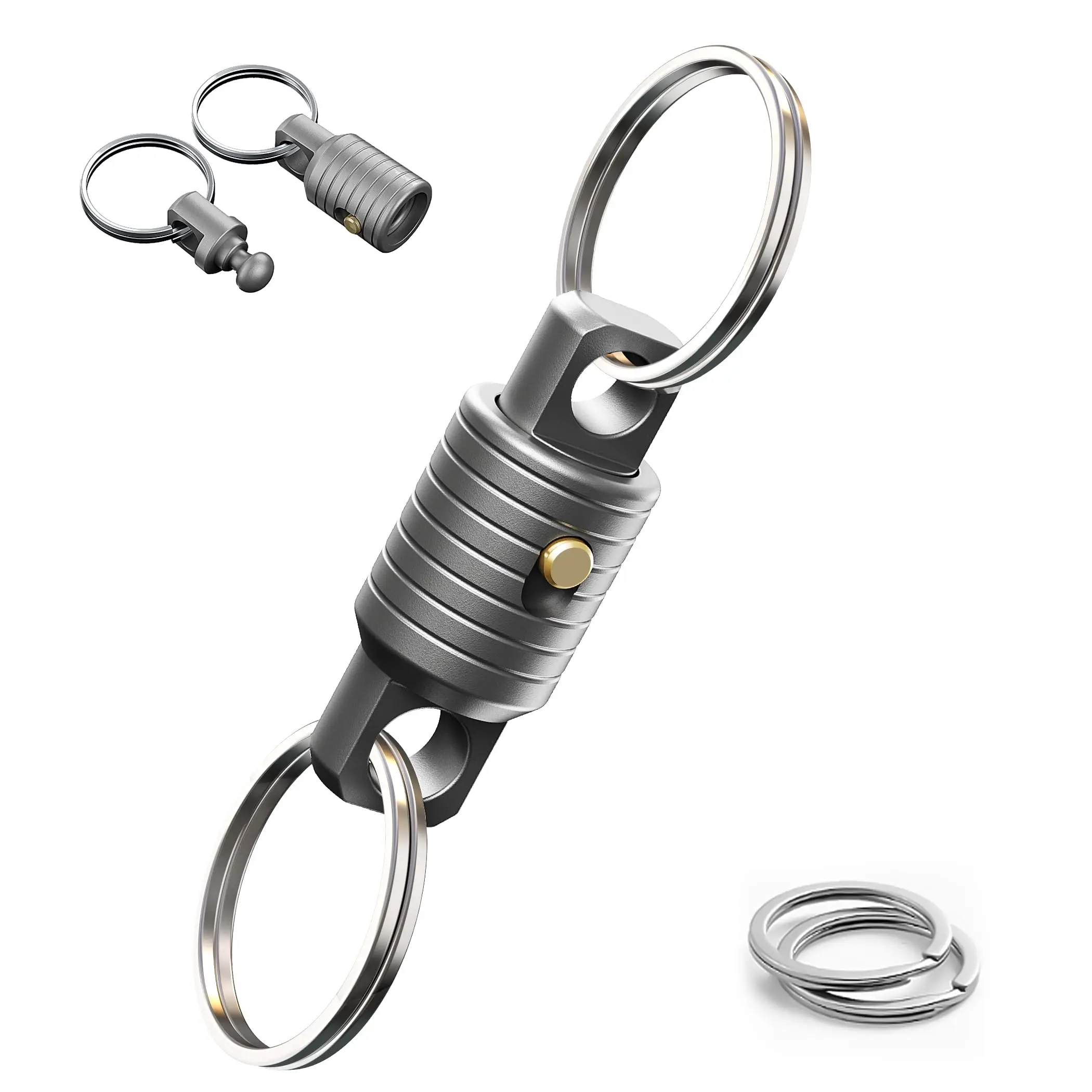 Titan-Schlüsselanhänger, stilvoller Schnellverschluss-Schlüsselanhänger, robuster Schlüsselanhänger, Premium-EDC-Schlüsselhalter für Outdoor-Aktivitäten, Edc-Reisen – Detail 14