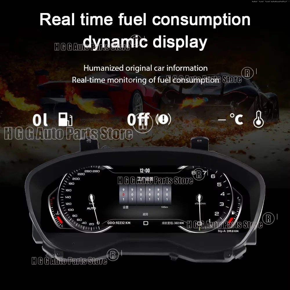 Pantalla LCD para Subaru Forester 2019 2020-2024, Velocímetro Digital, Panel de Instrumentos Virtual, Carplay 4