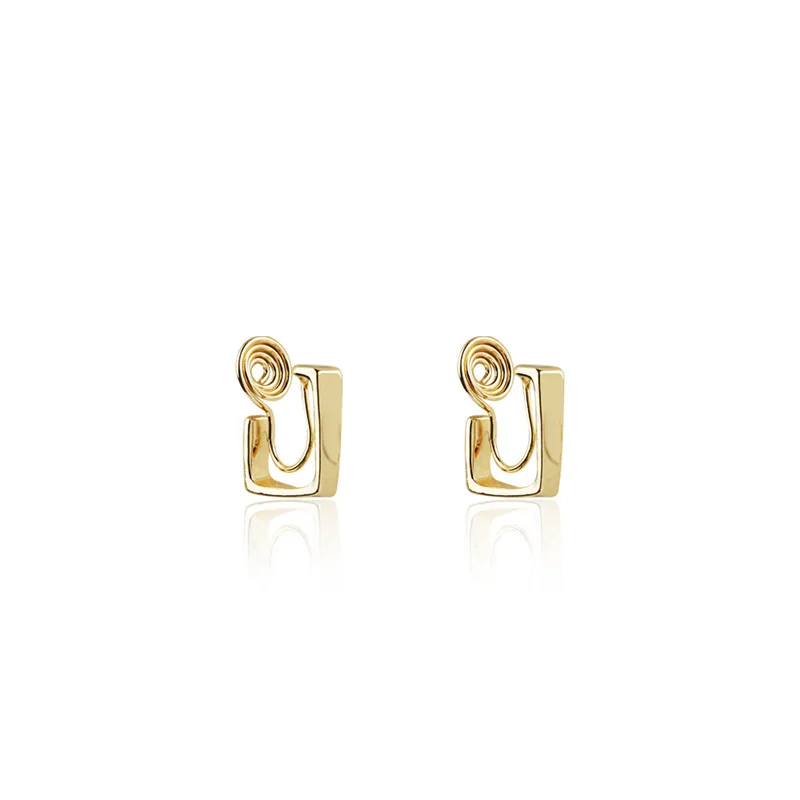 Fashion Geometric Round Hoop Clip on Earrings for Women Non Pierced Round Ear Clips Punk Vintage Jewelry ear clip earrings,clip earrings,ear clip,hoop earrings,ear accessories
