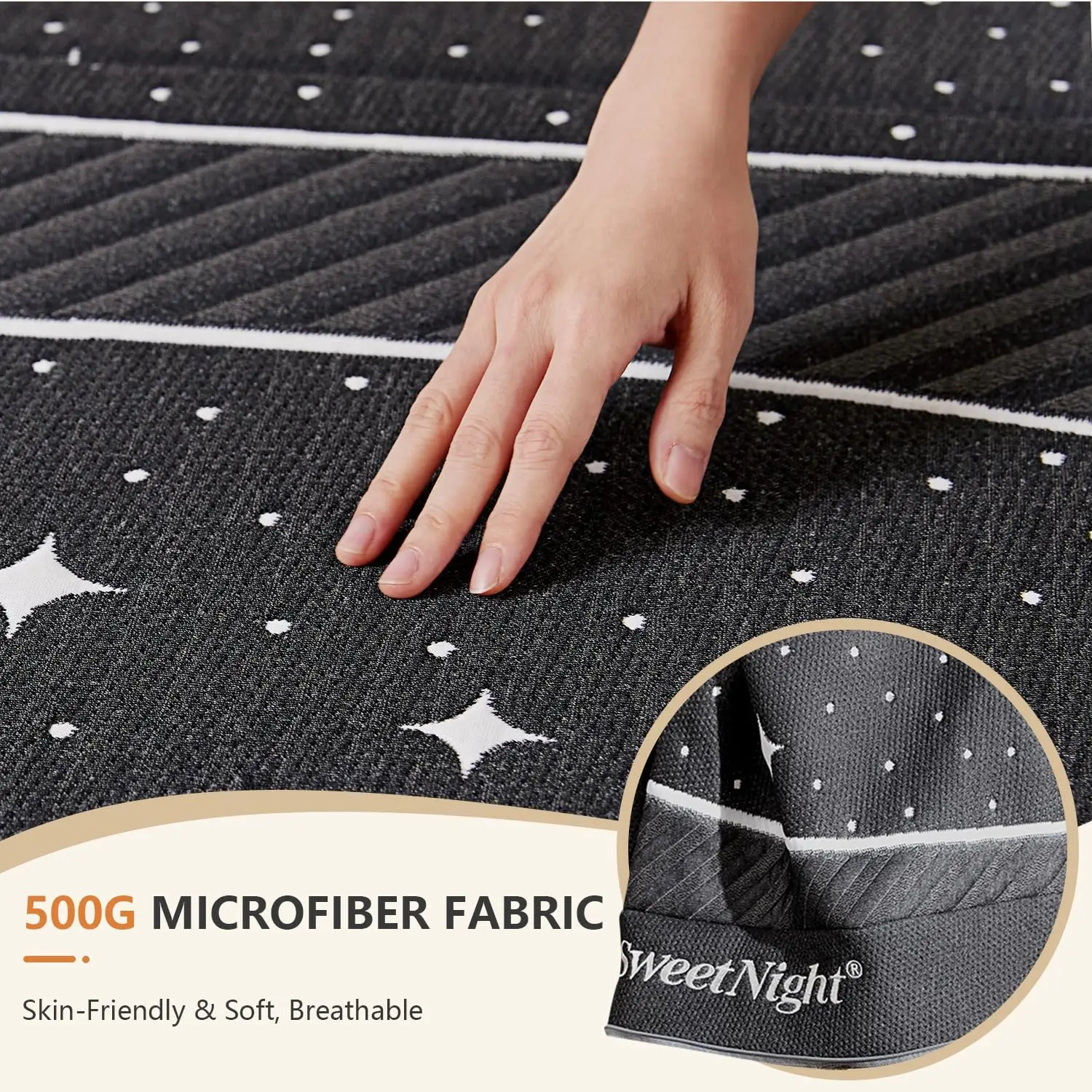 Tri-Fold Mattress. 4" Dual-Layer Foam. Removable 500G Superfine Fiber Cover. Suitable for Camping, RV, Home. Twin XL.