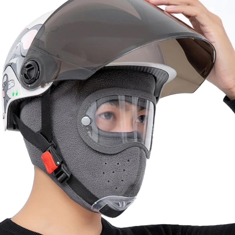 Máscara de completa para motocicletas, pasamontañas transpirable con gafas HD, a prueba de viento, antipolvo, para ciclismo, esquí, Invierno| | AliExpress