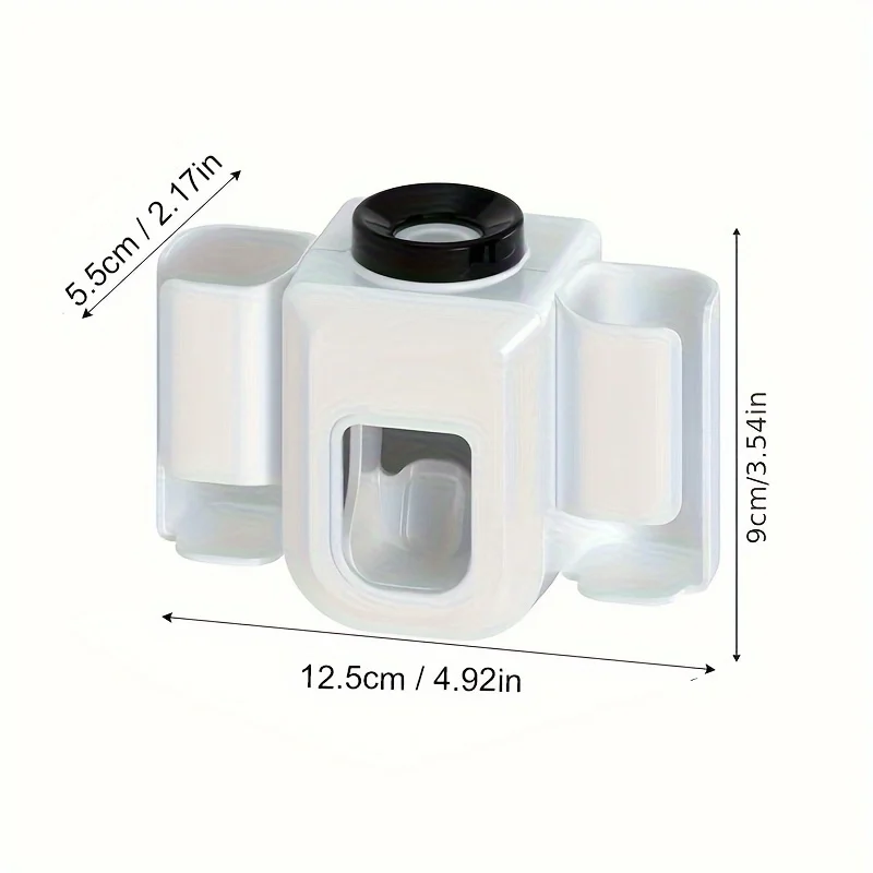 1pc Toothbrush Holder With Automatic Toothpaste Dispenser, Wall Mounted  Punch-free Multifunctional Electric Toothbrush Holder 6